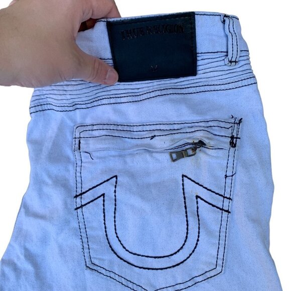 VINTAGE True Religion Jeans Size 36 White - Picture 7 of 7
